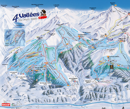 ski map Verbier Valley